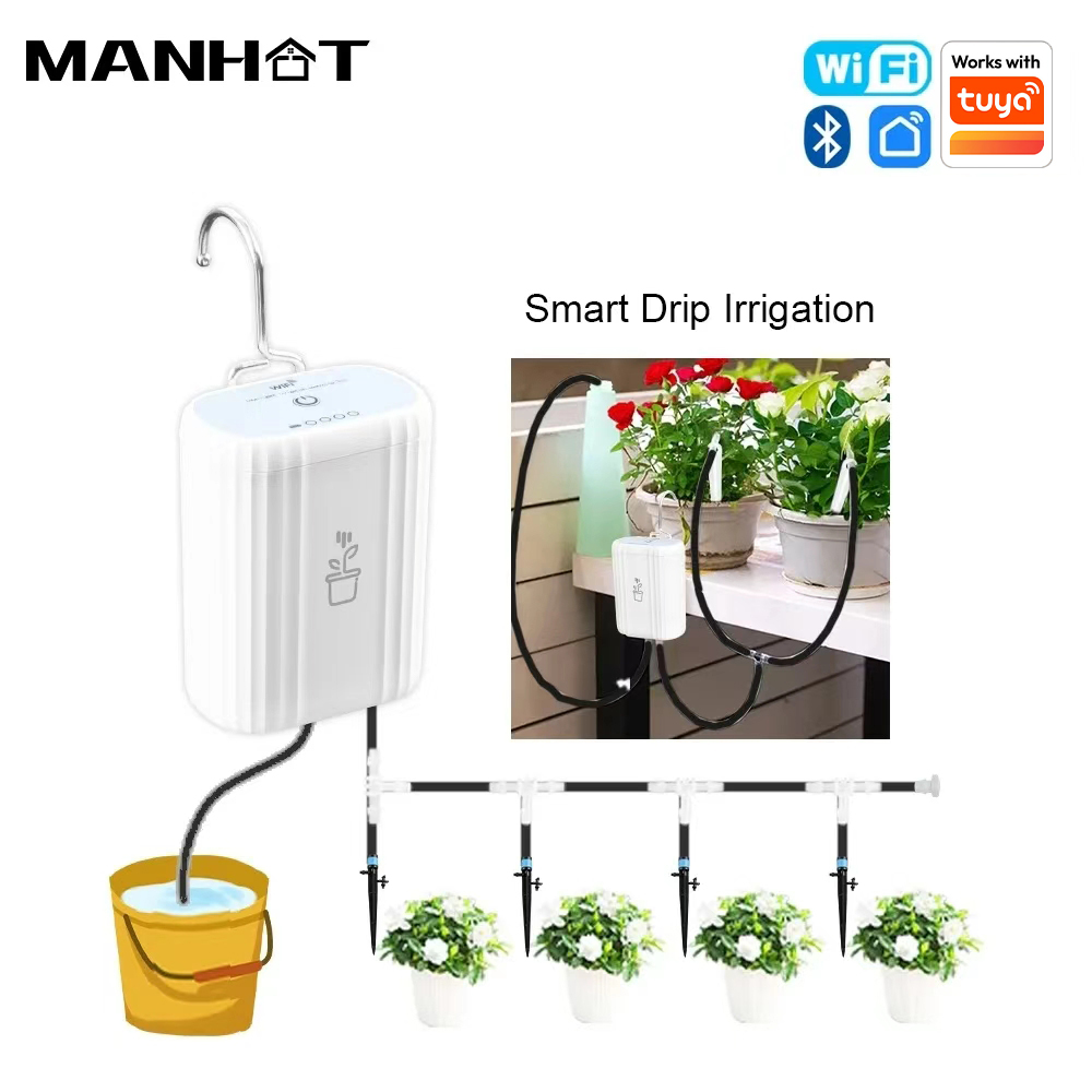 Smart Garden Home Assistant - MANHOT WiFi Smart Watering Pump Rechargeable