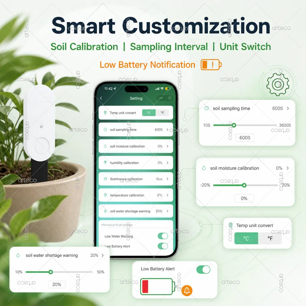 Smart Garden Home Assistant - Zigbee 3.0 Smart Soil Tester Luminance
