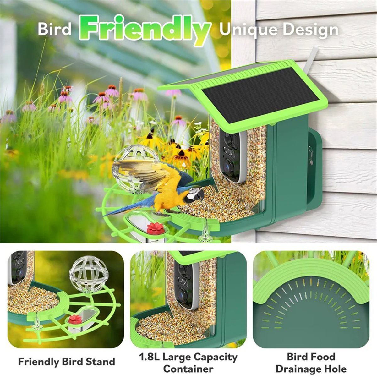 Smart Garden Video - ABPP Smart Bird Feeder Camera with