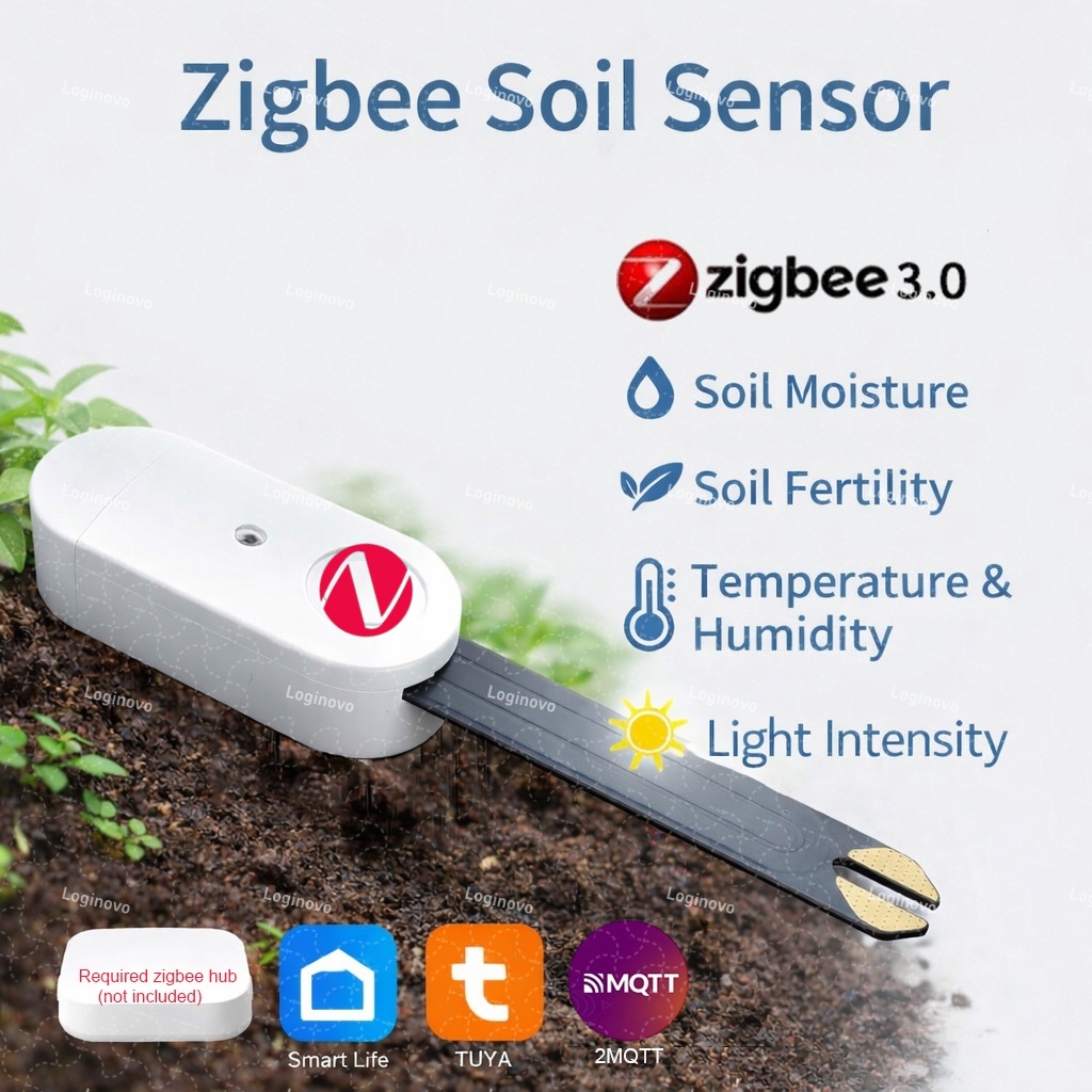 Smart Zigbee Garden Light - Zigbee Soil Moisture Sensor Temperature Humidity
