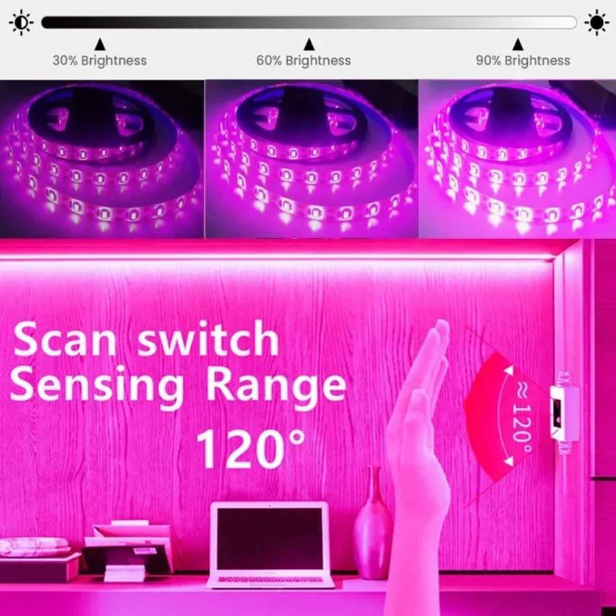 Led Plant Light Strip - USB Touch Switch Dimmable 5V LED