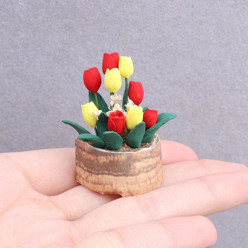 Smart Garden Diy - 2 Dollhouse Tulip Pot Plant Realistic