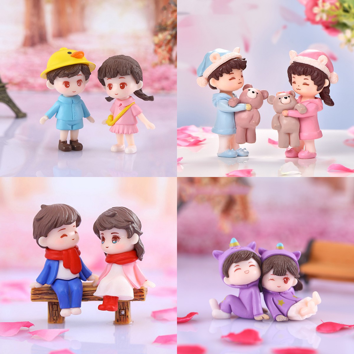 Smart Garden Diy - 1/2pc Cute Mini Lovers Couples Miniature