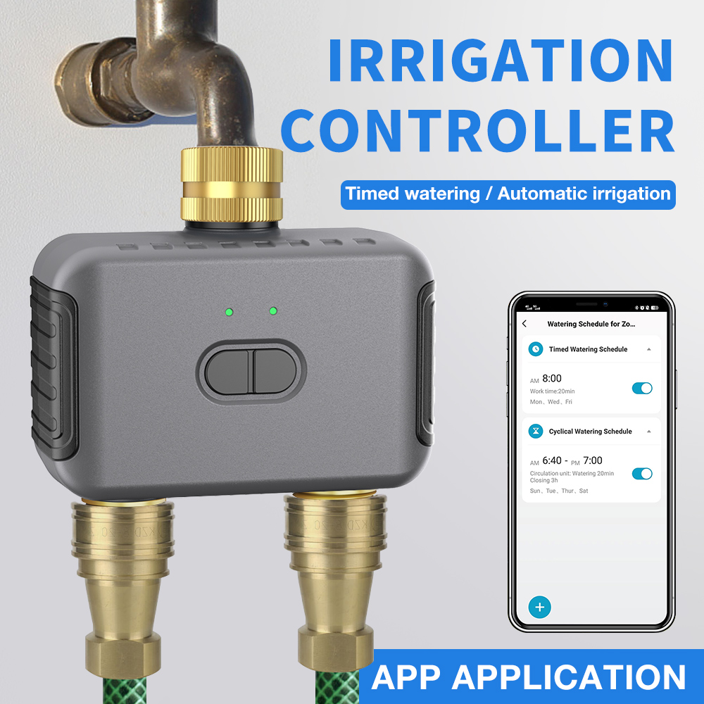 Smart Garden System - Tuya 2 Zone Watering Timer Garden