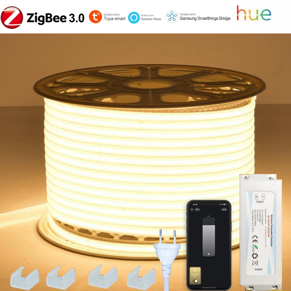 EU 220V ZIGBEE 3.0 COB LED Str - Smart Zigbee Garden Light review and price