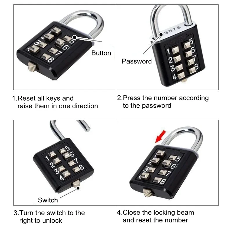 8 Digits Password Code Outdoor - Smart Garden Gate Lock review and price