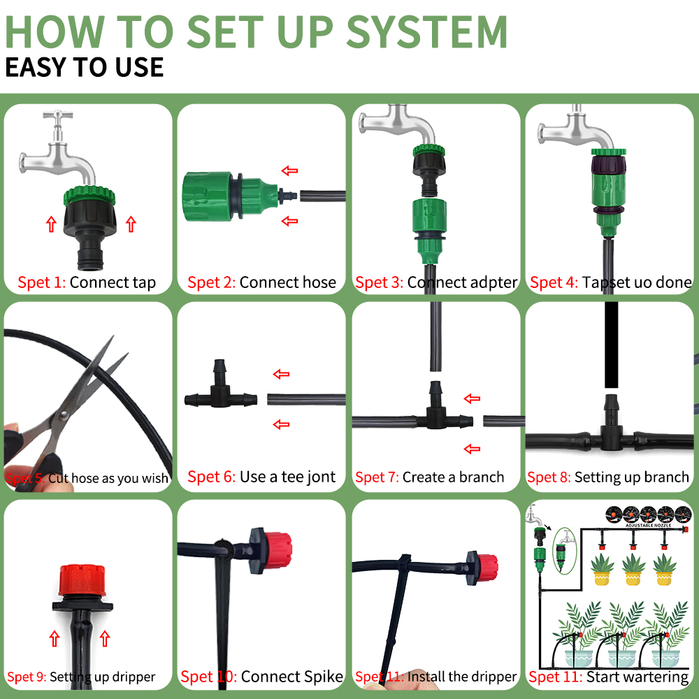 Micro Drip Irrigation System P - Yoocaa Smart Garden review and price