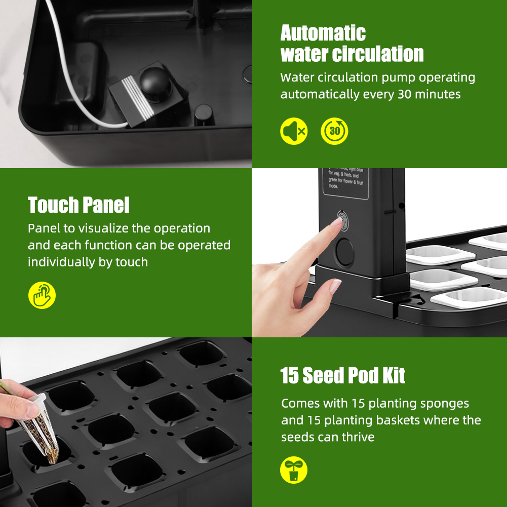 15-Pods Indoor Hydroponic Gard - Smart Pod Garden review and price