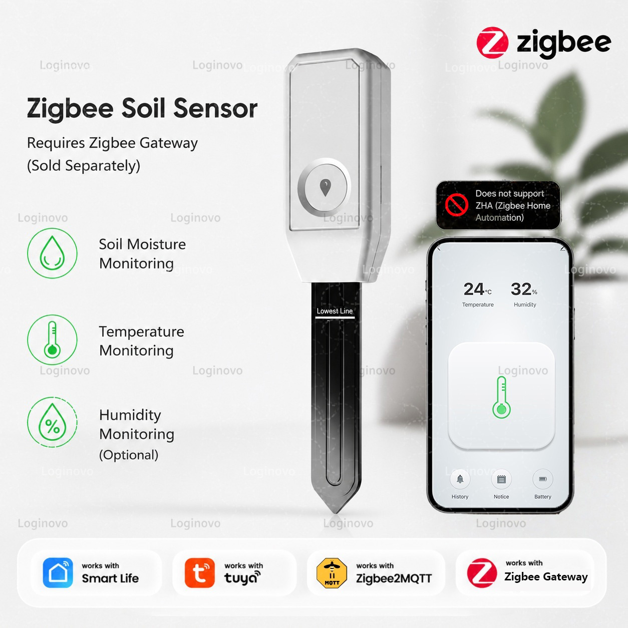 Zigbee Soil Sensor Temperature - Smart Garden Home Assistant review and price