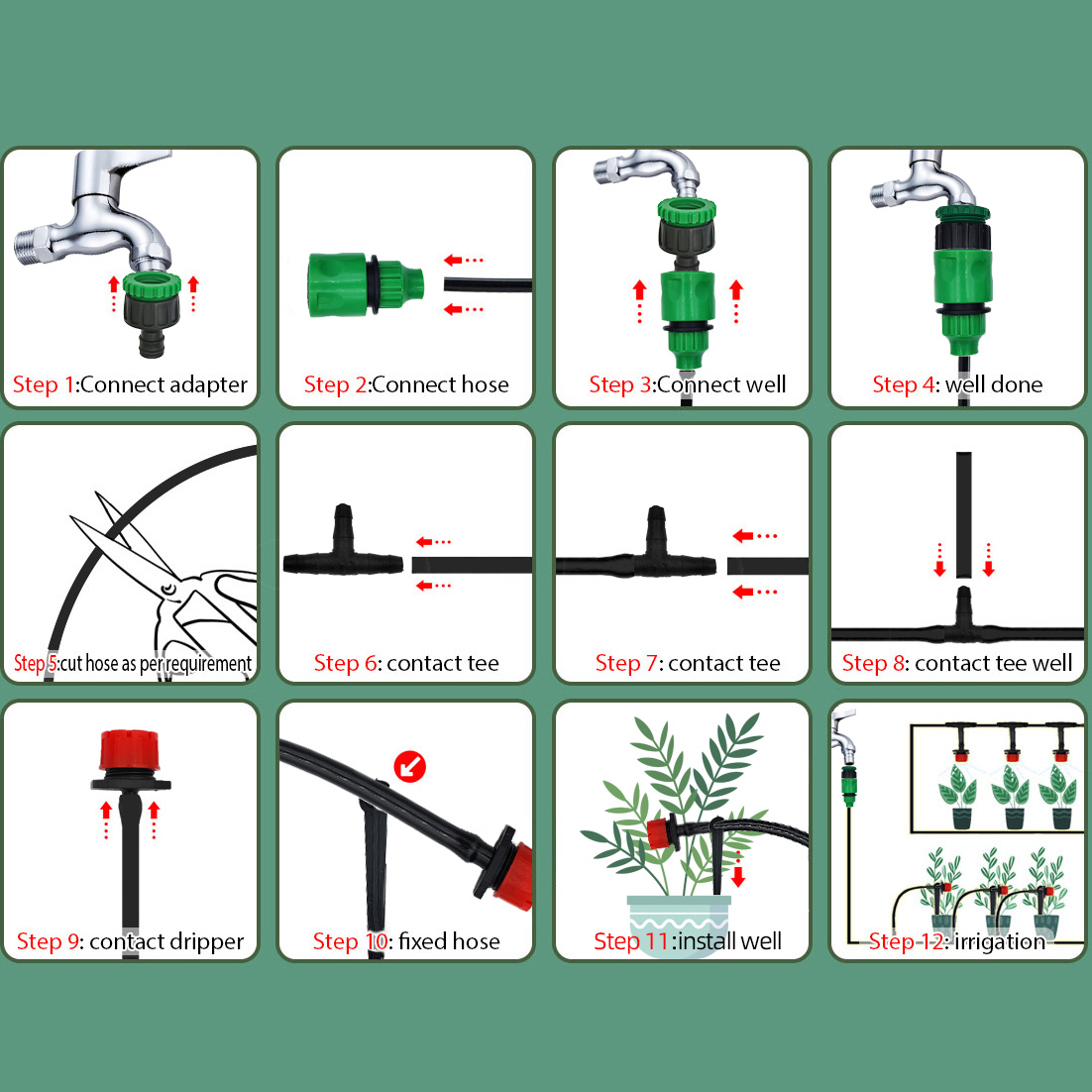 Greenhouse 15M-30M DIY Drip Ir - Yoocaa Smart Garden review and price