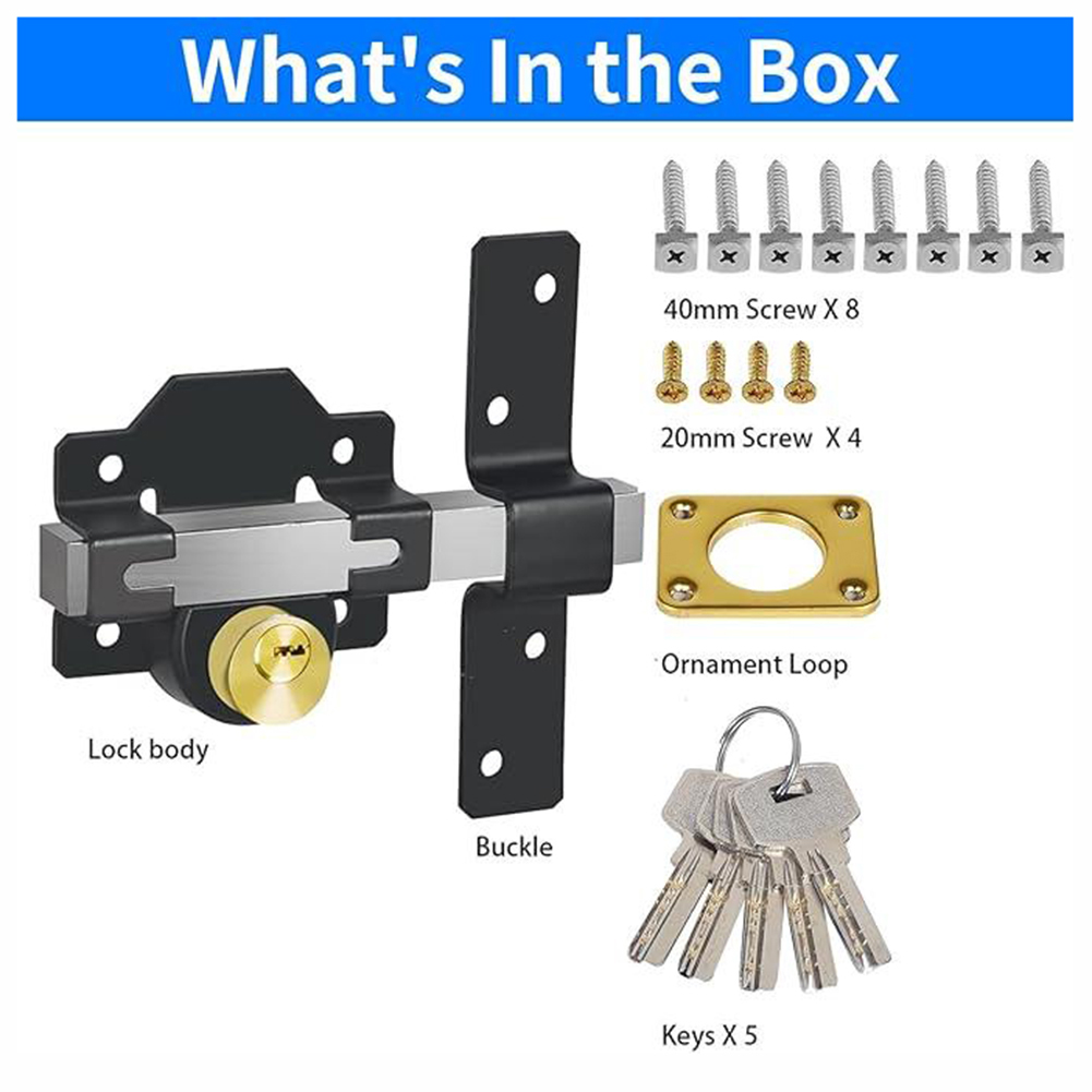 Barn Door Lock,Garage Gate Loc - Smart Garden Gate Lock review and price