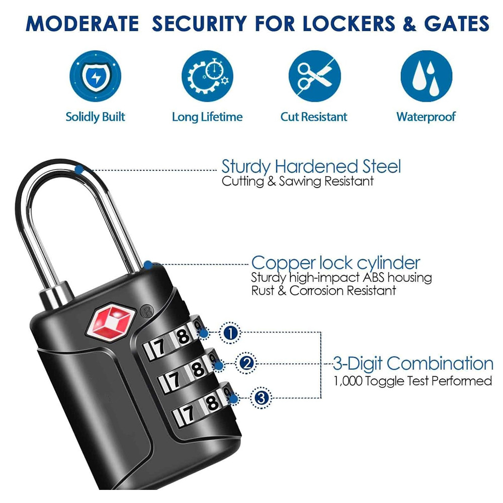 TSA Approved Luggage Locks, Co - Smart Garden Gate Lock review and price