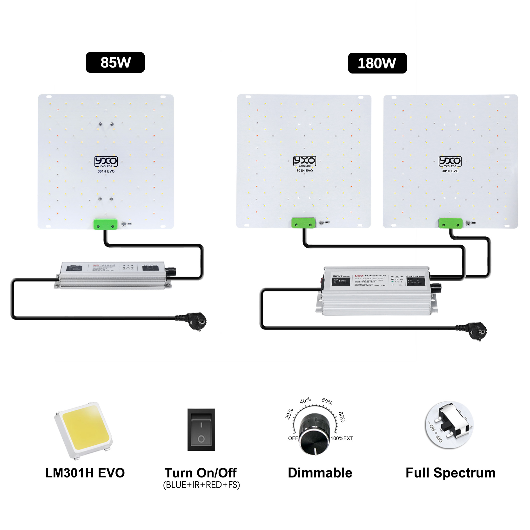 85W 180W LM301H EVO Quantum LE - Led Plant Light Strip review and price