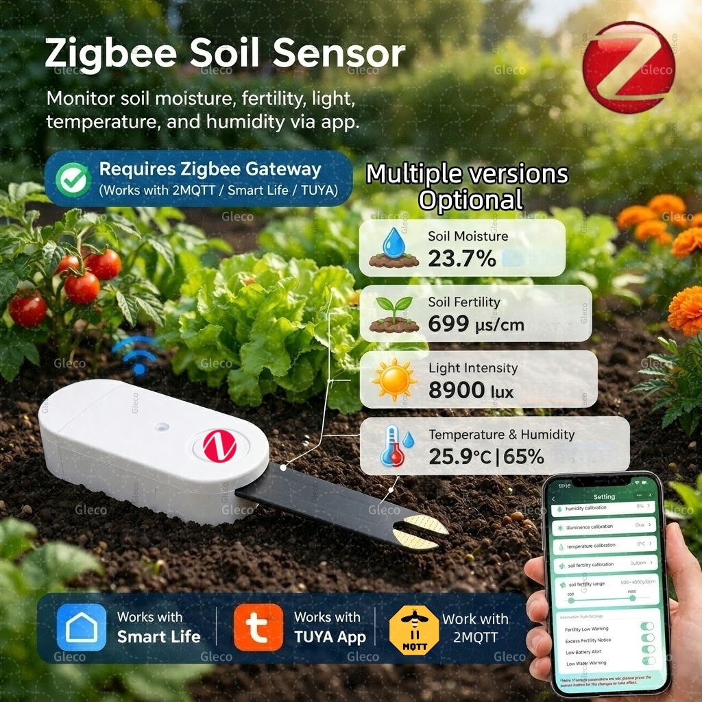 Zigbee Soil Moisture Temperatu - Smart Zigbee Garden Light review and price