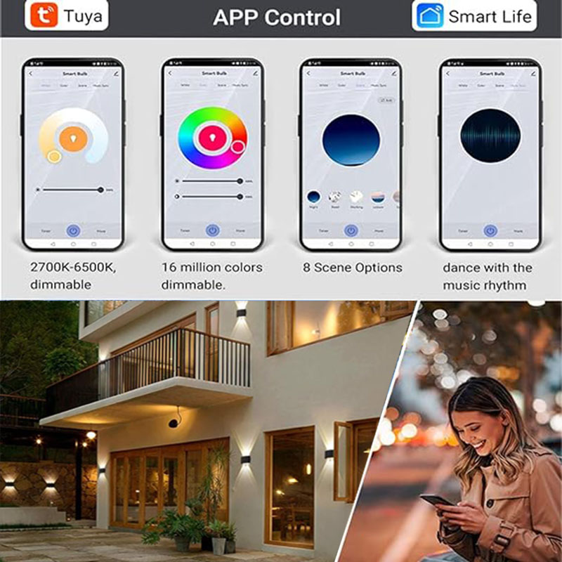 Tuya Smart Up Down Outdoor Wal - Smart Zigbee Garden Light review and price