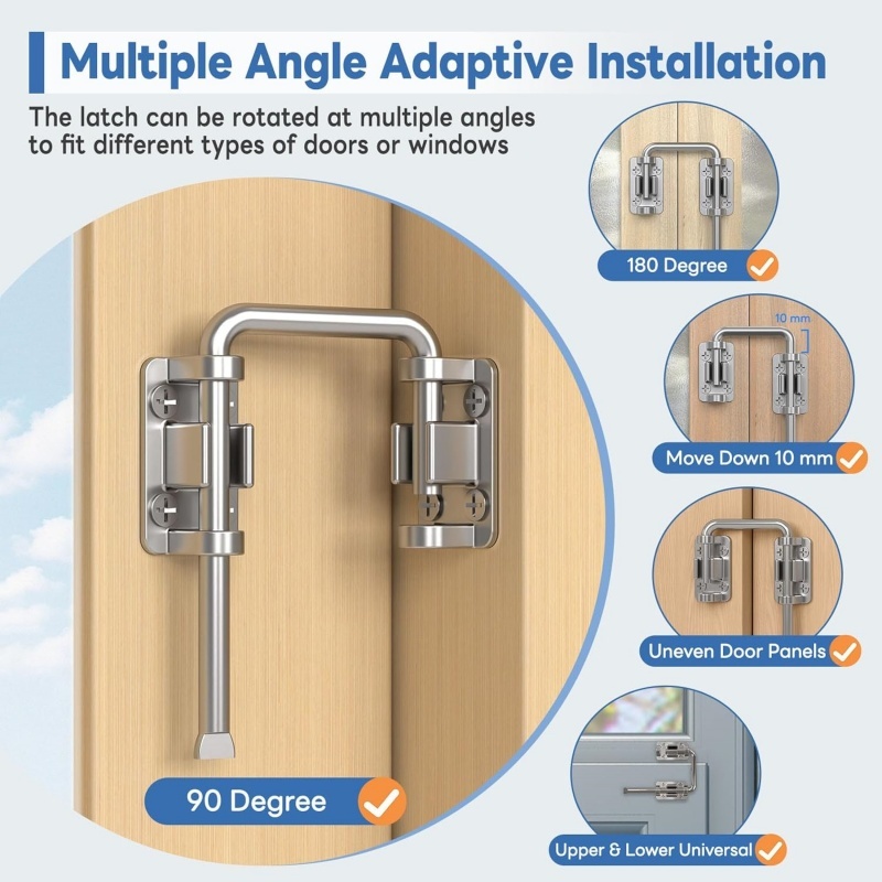 U Shape Patio Sliding Door Loo - Smart Garden Gate Lock review and price